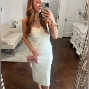 knit white bridal wardrobe dress